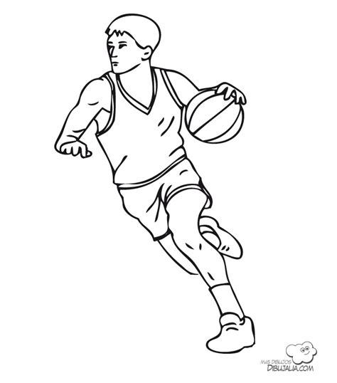 Jugador de baloncesto para colorear y pintar | Dibujos: Aprende a Dibujar Fácil, dibujos de Jugadores De Basquet, como dibujar Jugadores De Basquet paso a paso para colorear