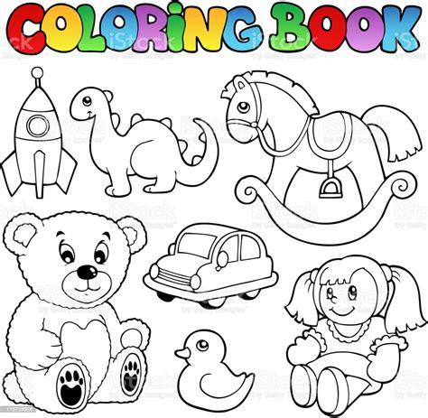 Ilustración de Libro Para Colorear Juguetes Tema 1 y más: Aprende como Dibujar Fácil, dibujos de Juguetes, como dibujar Juguetes para colorear