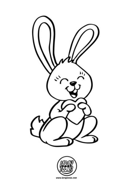 Conejo Kawaii para Pintar y Colorear - Dibujando con: Aprende a Dibujar Fácil con este Paso a Paso, dibujos de Kawaii Un Conejo, como dibujar Kawaii Un Conejo para colorear e imprimir
