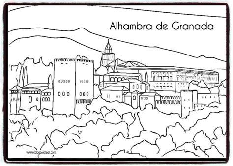 Dibujos Alhambra Granada para colorear - Colorear dibujos: Dibujar y Colorear Fácil con este Paso a Paso, dibujos de La Alhambra, como dibujar La Alhambra para colorear