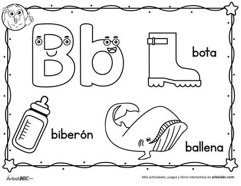 Letra B para colorear | Árbol ABC | Letra b preescolar: Dibujar y Colorear Fácil, dibujos de La B, como dibujar La B para colorear e imprimir