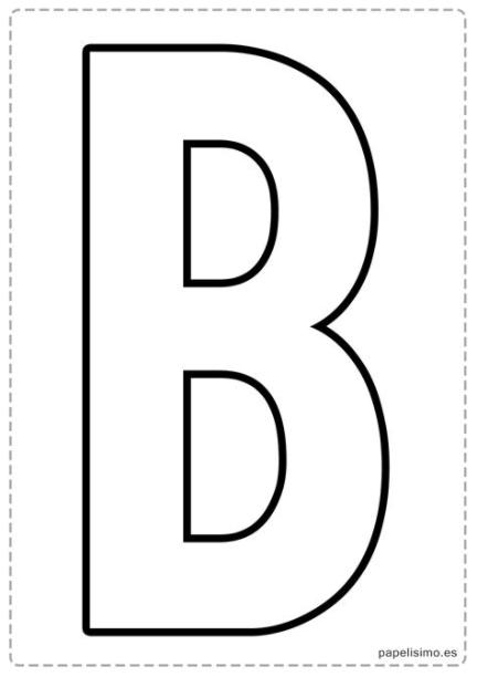 papelisimo.es wp-content uploads 2017 09 B-letras-para: Dibujar y Colorear Fácil, dibujos de La B En 3D, como dibujar La B En 3D para colorear e imprimir