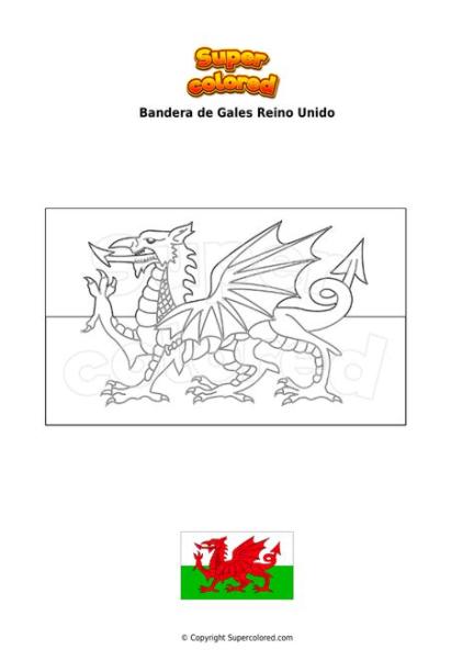 Dibujo para colorear Bandera de Gales Reino Unido: Dibujar Fácil con este Paso a Paso, dibujos de La Bandera De Gales, como dibujar La Bandera De Gales para colorear