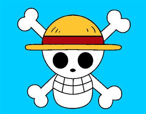 Dibujos de One Piece para Colorear - Dibujos.net: Dibujar Fácil con este Paso a Paso, dibujos de La Bandera De Luffy, como dibujar La Bandera De Luffy para colorear e imprimir