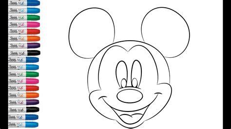 Dibujos Para Colorear Para Ninos Mickey Mouse - páginas: Dibujar y Colorear Fácil, dibujos de La Cabeza De Mickey Mouse, como dibujar La Cabeza De Mickey Mouse para colorear e imprimir