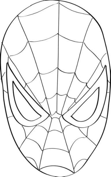 imagenes de spiderman para colorear - Dibujos fáciles de: Aprende como Dibujar y Colorear Fácil, dibujos de La Cabeza De Spiderman, como dibujar La Cabeza De Spiderman para colorear