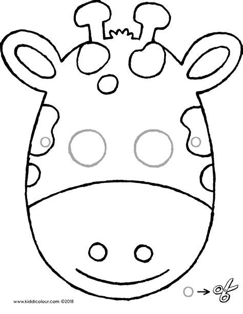 una manualidad para hacer una máscara de jirafa - kiddicolour: Dibujar Fácil con este Paso a Paso, dibujos de La Cabeza De Una Jirafa, como dibujar La Cabeza De Una Jirafa para colorear
