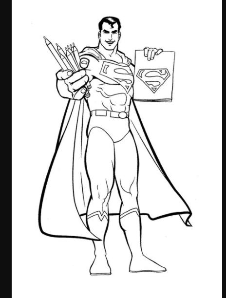 Superman (Superhéroes) – Colorear dibujos gratis: Aprender como Dibujar Fácil, dibujos de La Capa De Superman, como dibujar La Capa De Superman paso a paso para colorear