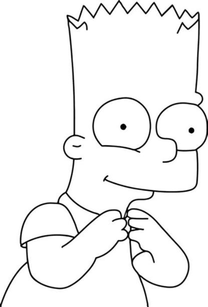 Para colorear Los Simpsons: Imágenes para descargar: Aprender a Dibujar y Colorear Fácil con este Paso a Paso, dibujos de La Cara De Bart Simpson, como dibujar La Cara De Bart Simpson para colorear e imprimir