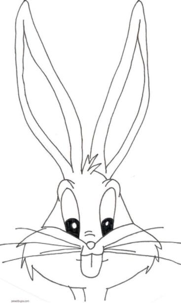 Dibujos de Bugs Bunny para colorear: Aprende a Dibujar Fácil con este Paso a Paso, dibujos de La Cara De Bugs Bunny, como dibujar La Cara De Bugs Bunny para colorear e imprimir