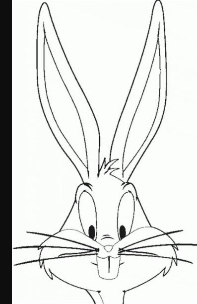 Cara de Bugs Bunny HD | DibujosWiki.com: Aprender como Dibujar Fácil, dibujos de La Cara De Bugs Bunny, como dibujar La Cara De Bugs Bunny paso a paso para colorear