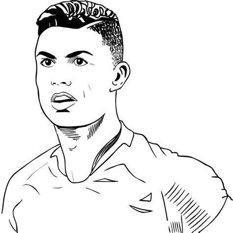 Cristiano Ronaldo Correr para colorear. imprimir e dibujar: Aprender como Dibujar Fácil, dibujos de La Cara De Cristiano Ronaldo, como dibujar La Cara De Cristiano Ronaldo para colorear