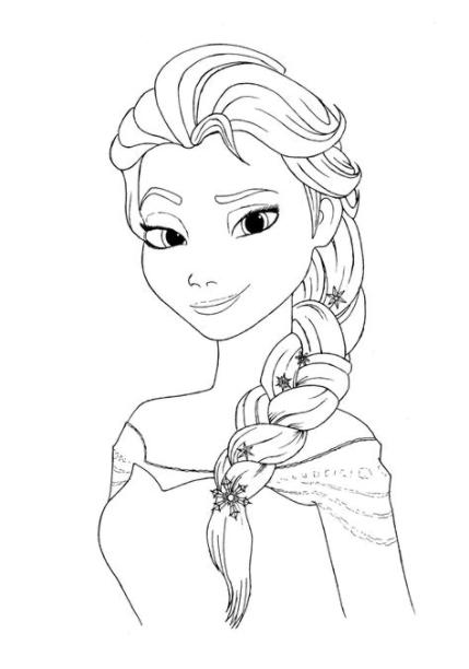 Elsa para colorear 🥇 ¡DIBUJOS para imprimir y pintar!: Dibujar y Colorear Fácil con este Paso a Paso, dibujos de La Cara De Elsa, como dibujar La Cara De Elsa para colorear e imprimir