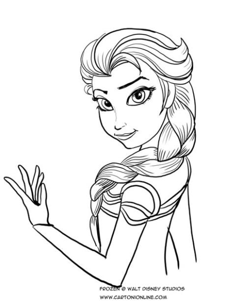 Dibujo de Elsa para colorear: Aprende a Dibujar Fácil, dibujos de La Cara De Elsa, como dibujar La Cara De Elsa para colorear