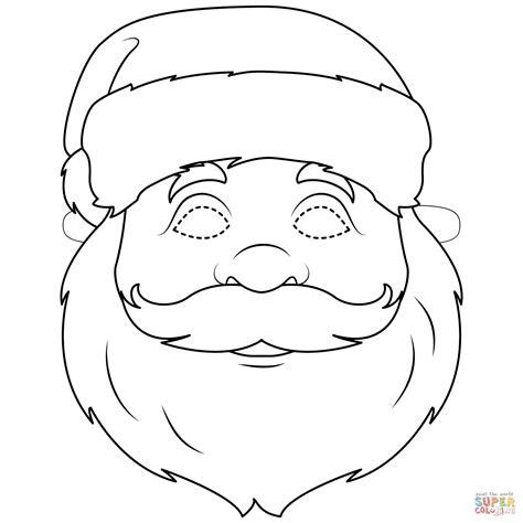 Santa Claus Mask coloring page | Free Printable Coloring Pages: Aprender a Dibujar y Colorear Fácil, dibujos de La Cara De Santa Claus, como dibujar La Cara De Santa Claus para colorear