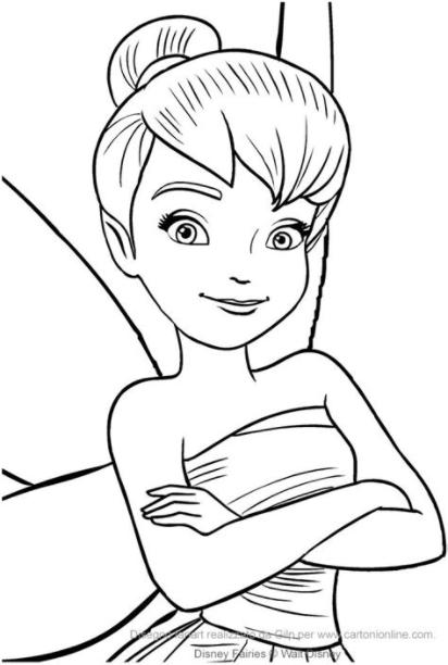 Dibujo de Tinker Bell de la cara para colorear | Dibujos: Dibujar Fácil con este Paso a Paso, dibujos de La Cara De Tinkerbell, como dibujar La Cara De Tinkerbell para colorear e imprimir