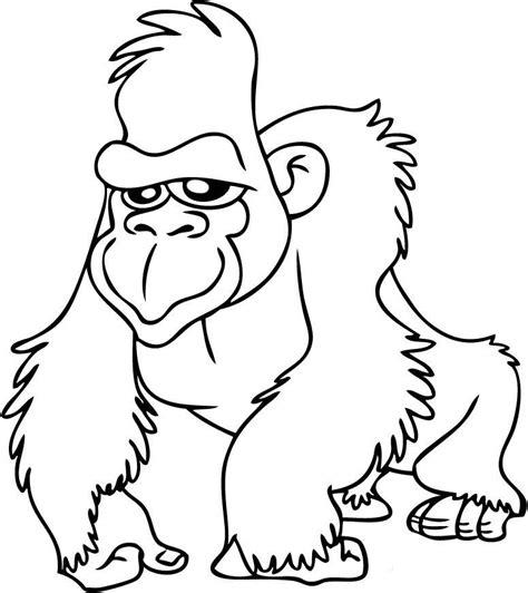 Gorila para colorear. pintar e imprimir: Dibujar y Colorear Fácil, dibujos de La Cara De Un Gorila, como dibujar La Cara De Un Gorila para colorear e imprimir