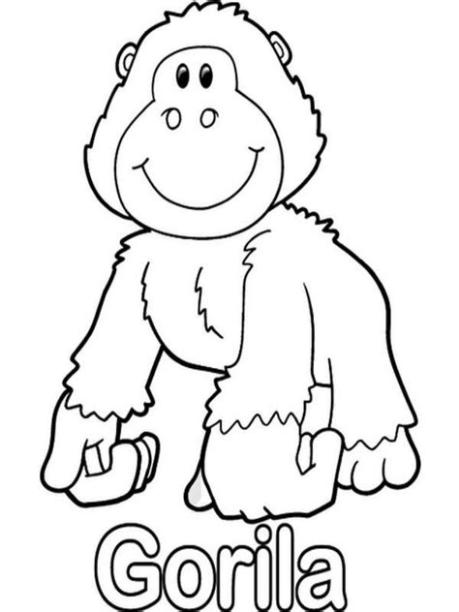 Pin en cuentos: Dibujar y Colorear Fácil, dibujos de La Cara De Un Gorila, como dibujar La Cara De Un Gorila para colorear