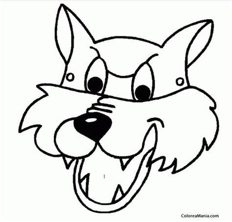 Colorear Lobo Feroz | Mascara de lobo. Mascara de animales: Dibujar y Colorear Fácil, dibujos de La Cara De Un Lobo, como dibujar La Cara De Un Lobo paso a paso para colorear