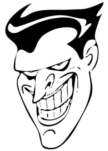 Coloriages le sourire du joker - fr.hellokids.com: Dibujar y Colorear Fácil con este Paso a Paso, dibujos de La Cara Del Joker, como dibujar La Cara Del Joker paso a paso para colorear