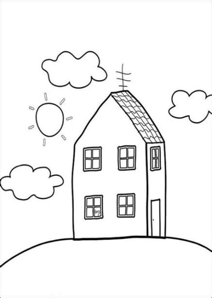 casa-de-peppa-pig-para-pintar-y-dibujar - Dibujos De: Dibujar y Colorear Fácil, dibujos de La Casa De Peppa Pig, como dibujar La Casa De Peppa Pig para colorear e imprimir