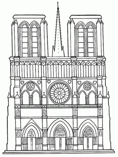 El Jorobado de Notre Dame de Disney †: Dibujos para: Aprende a Dibujar y Colorear Fácil, dibujos de La Catedral, como dibujar La Catedral para colorear e imprimir