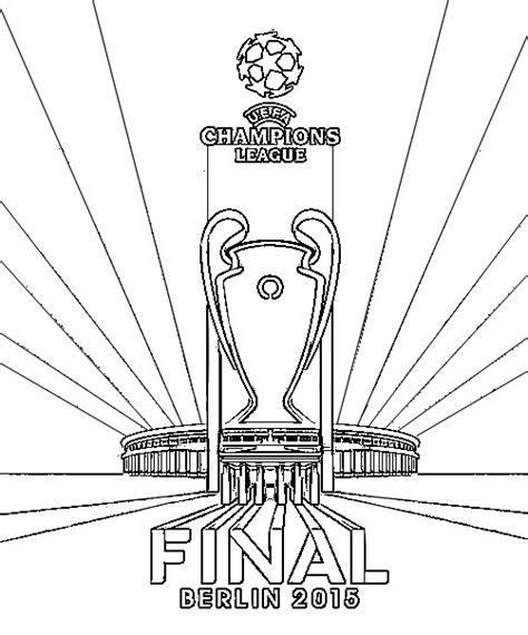 Kleurplaat UEFA Champions League 2015 : Finale - Berlin: Dibujar y Colorear Fácil, dibujos de La Champions, como dibujar La Champions para colorear