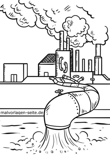 Página para colorear industria de la contaminación: Dibujar y Colorear Fácil con este Paso a Paso, dibujos de La Contaminacion, como dibujar La Contaminacion para colorear e imprimir
