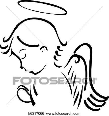 Clip Art of Angel Praying k6317066 - Search Clipart: Aprender como Dibujar y Colorear Fácil con este Paso a Paso, dibujos de La Curva De Engel, como dibujar La Curva De Engel para colorear e imprimir