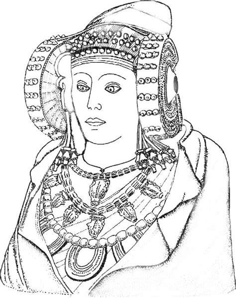 Dama de Elche - Cátedra Dama d'Elx: Dibujar Fácil, dibujos de La Dama De Elche, como dibujar La Dama De Elche para colorear e imprimir