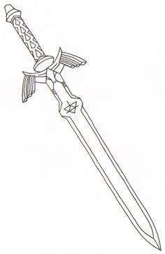 Master Sword blueprint (Twilight Princess) by fridator: Dibujar y Colorear Fácil con este Paso a Paso, dibujos de La Espada Maestra, como dibujar La Espada Maestra para colorear