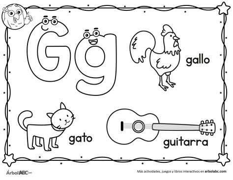 Letra G para colorear | Árbol ABC: Dibujar y Colorear Fácil, dibujos de La G, como dibujar La G para colorear