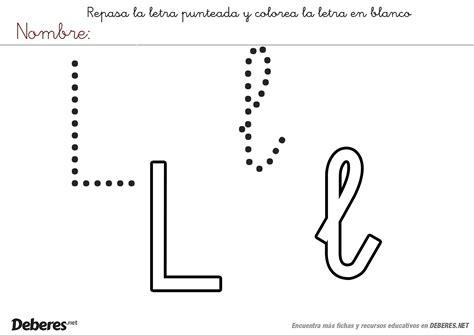 Ficha para colorear de la letra L: Dibujar y Colorear Fácil con este Paso a Paso, dibujos de La L, como dibujar La L paso a paso para colorear