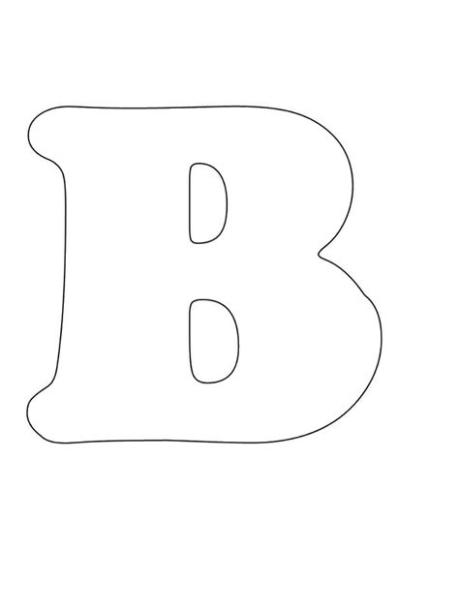 b.fw.png (720×960) | Moldes de letras abecedario. Moldes: Aprende como Dibujar y Colorear Fácil, dibujos de La Letra B En 3D, como dibujar La Letra B En 3D para colorear