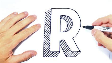 Cómo dibujar la Letra R | Dibujo de la Letra R - YouTube: Dibujar Fácil con este Paso a Paso, dibujos de La Letra R En 3D, como dibujar La Letra R En 3D para colorear e imprimir