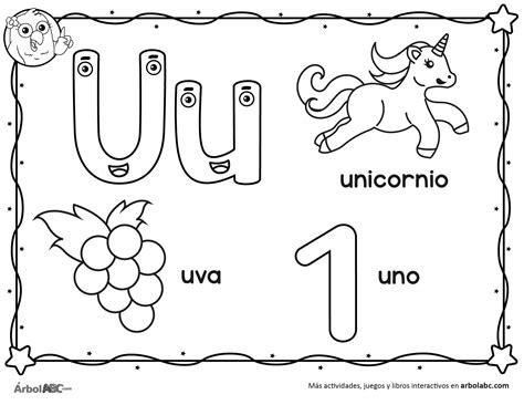 Letra U para colorear | Árbol ABC: Dibujar y Colorear Fácil, dibujos de La Letra U, como dibujar La Letra U paso a paso para colorear