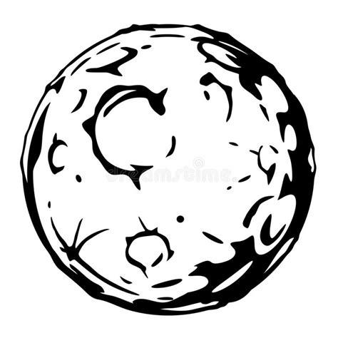 Historieta De La Luna Llena Ilustración del Vector: Aprender como Dibujar Fácil, dibujos de La Luna Realista, como dibujar La Luna Realista para colorear e imprimir