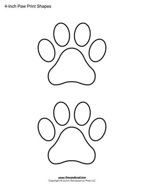 Paw print printable sheet | Huellas de gato. Decoración: Aprender como Dibujar y Colorear Fácil, dibujos de La Pata De Un Gato, como dibujar La Pata De Un Gato paso a paso para colorear