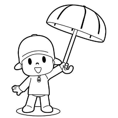Pocoyo con un paraguas para no mojarse de la lluvia: Dibujar Fácil con este Paso a Paso, dibujos de La Sombra De Una Persona, como dibujar La Sombra De Una Persona paso a paso para colorear