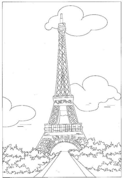 Pinto Dibujos: La torre Eiffel de París para colorear: Aprende a Dibujar y Colorear Fácil, dibujos de La Tore Ifel, como dibujar La Tore Ifel para colorear