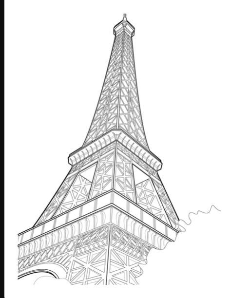 Eiffel Tower by kcbiehl on DeviantArt: Dibujar y Colorear Fácil, dibujos de La Torre Eiffel En 3D, como dibujar La Torre Eiffel En 3D para colorear e imprimir