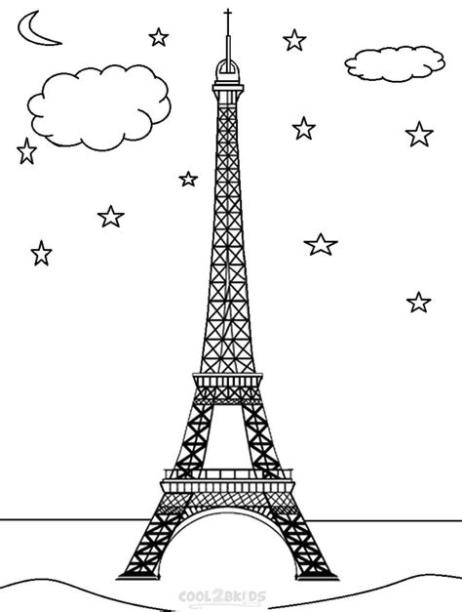 Dibujos de Torre Eiffel para colorear - Páginas para: Aprender a Dibujar y Colorear Fácil, dibujos de La Torre Eiffel Par, como dibujar La Torre Eiffel Par para colorear e imprimir