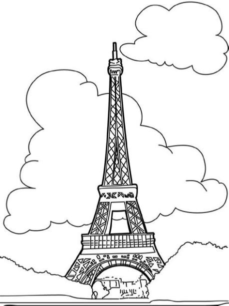Torre Eiffel para Colorir - Desenhos para Imprimir: Dibujar y Colorear Fácil, dibujos de La Torre Eiffel Para 5, como dibujar La Torre Eiffel Para 5 para colorear