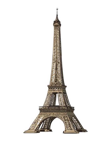 Torre Eiffel de un toque de acuarela. dibujo coloreado: Aprender a Dibujar y Colorear Fácil con este Paso a Paso, dibujos de La Torre Eiffel Realista, como dibujar La Torre Eiffel Realista para colorear e imprimir