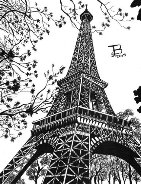 Torre-Eiffel por EJBOArt | Dibujando #torreeiffel: Dibujar y Colorear Fácil con este Paso a Paso, dibujos de La Torre Eiffel Realista, como dibujar La Torre Eiffel Realista paso a paso para colorear