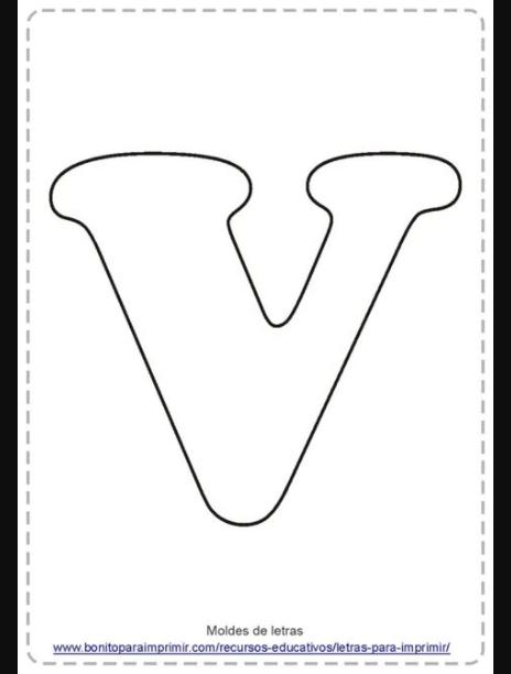 🥇Letras V para imprimir📒 【PDF para colorear y: Dibujar y Colorear Fácil con este Paso a Paso, dibujos de La V, como dibujar La V para colorear