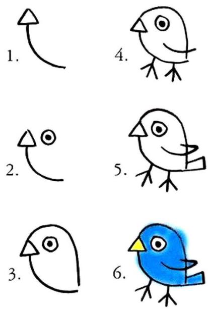 Pájaros Dibujos Fáciles para hacer 🙂 Paso a paso: Aprender como Dibujar y Colorear Fácil con este Paso a Paso, dibujos de Lapiz Paso Paso, como dibujar Lapiz Paso Paso para colorear