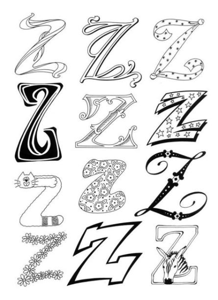 Designs with the letter 