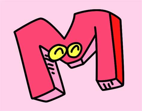 Desenho de Letra M pintado e colorido por Usuário não: Dibujar Fácil, dibujos de Letras En Solidworks, como dibujar Letras En Solidworks para colorear e imprimir