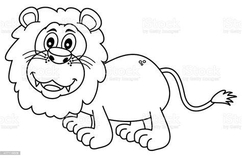 Ilustración de Lion Para Colorear y más Vectores Libres: Aprender como Dibujar y Colorear Fácil con este Paso a Paso, dibujos de Lion, como dibujar Lion para colorear
